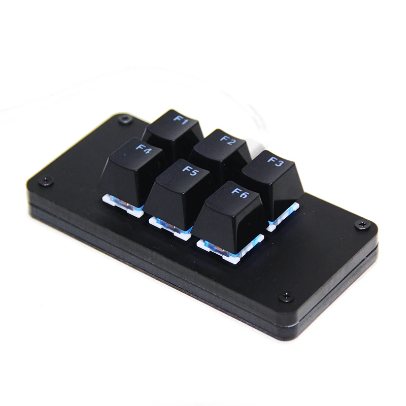 

6 Keys Gaming Keyboard Mechanical Outemu Gateron KaiH Switch Mini RGB LED Backlit USB C Cable for Windows / MAC Macro Keypad