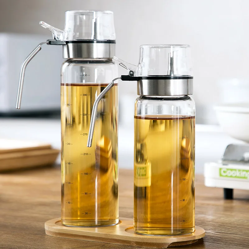 450 мл высокое боросиликатное стекло бутылка для масла кухня бомба крышка