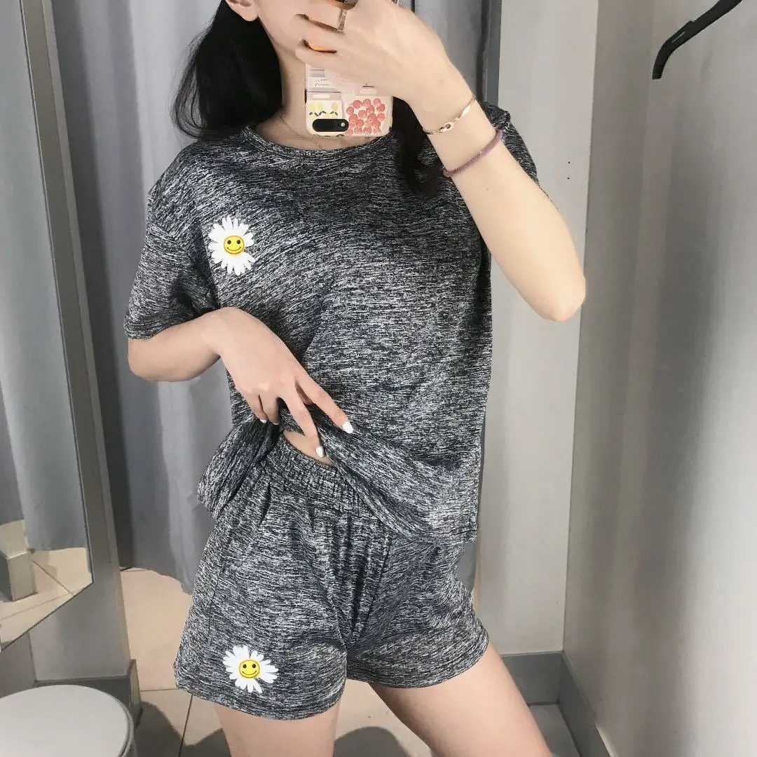 

Summer Quick Drying Suit Yoga Suit Breathable T-shirt Shorts Two Piece Set Women