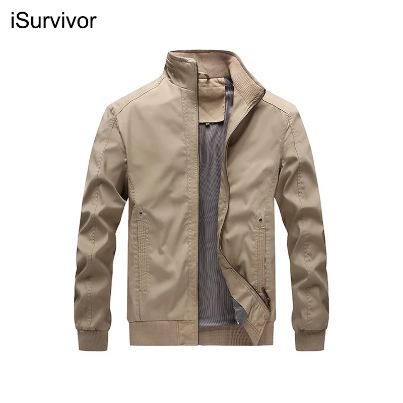 

ISurvivor 2021 для мужчин; Сезон весна-осень; Куртки с застёжкой-молнией куртки для мужчин, есть плюс размеры, на каждый день, модная Облегающая пос...