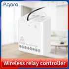 Оригинальный Aqara беспроводной релейный контроллер 2 канала двухсторонний модуль управления для приложения Xiaomi Mijia и домашнего комплекта
