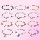 Женский браслет из серебра 925 пробы, с цепочкой