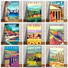 Италия, римские Гаваи, винтажные, всемирно известные города, плакаты и печать, Настенная картина для гостиной, Декор для дома