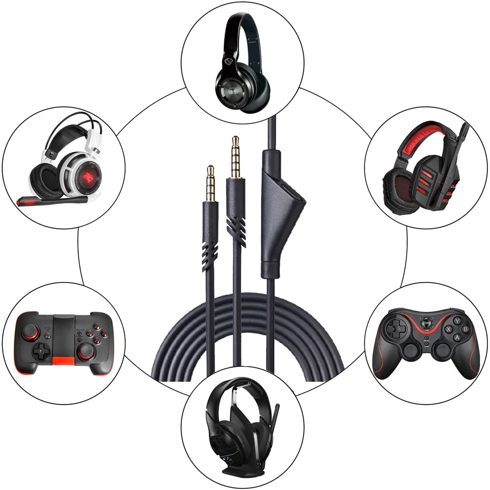 Aux кабель для игровой гарнитуры регулятор громкости звука штырь сменный