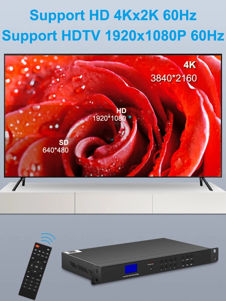 Коммутатор матричный HDMI 8 в out серверный коммутатор для видеоконференций