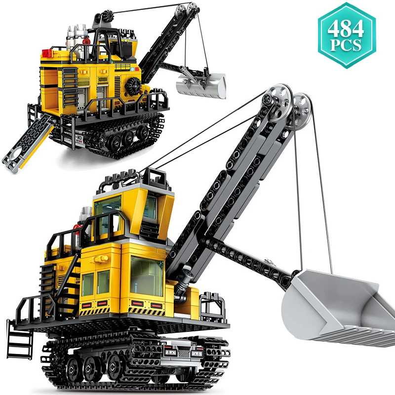 

484 шт., Детский конструктор «вилочный погрузчик»