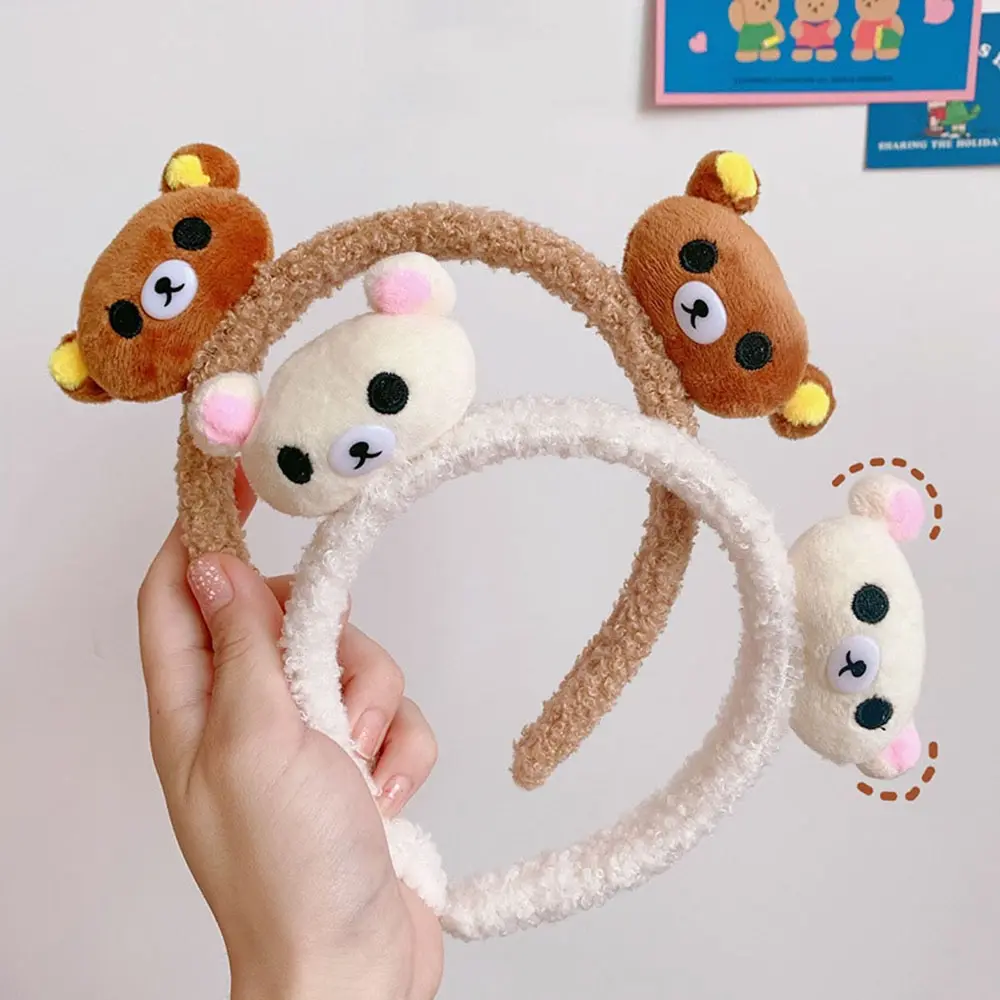 

Cartoon Bear Headband Cute Plush Headband For Girl Wash Face Hairpin Sweet Style Hair Accessories For Women Female