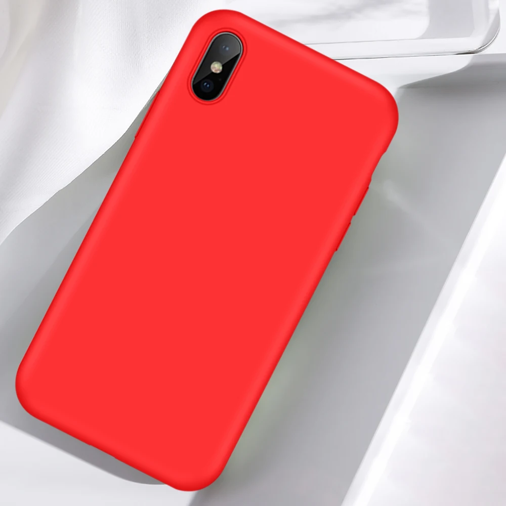 02 Жидкий силиконовый 360 Полный Чехол для iPhone 6 6S Plus X мягкий для iPhone 8 7 Чехол для iPhone 7 8 Plus X XR XS Max чехол Fundas - Цвет: 02
