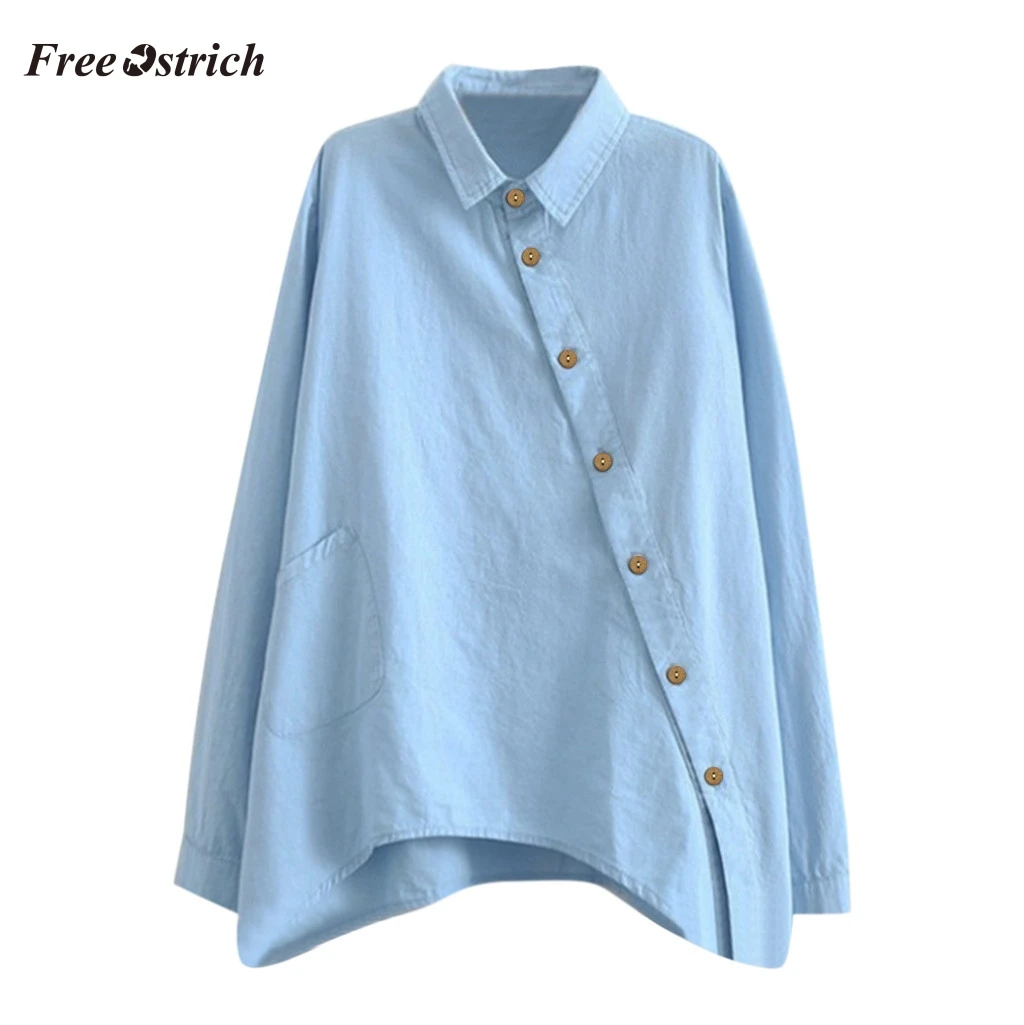 Бесплатная Страусиная модная женская Повседневная рубашка в городском стиле с