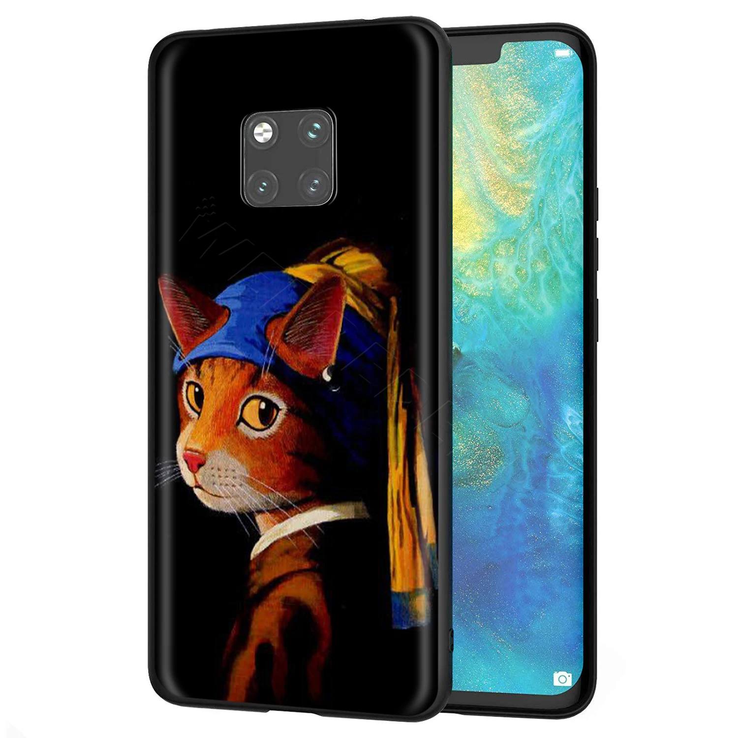Фото Webbedepp чехол с изображением монлы Лизы и кота для Huawei Honor 6A 7A 7C 7X 8 8X 8C 9 9X 10 20 Lite Pro Note Webbedepp чехол с изображением монлы Лизы и кота для Huawei Honor 6A 7A 7C 7X 8 8X 8C 9 9X 10 20 Lite Pro Note