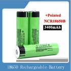 1-10 шт. новые оригинальные литиевые батареи 18650 3,7 В 3400 мАч NCR18650B с печатной платой (Keine PCB)
