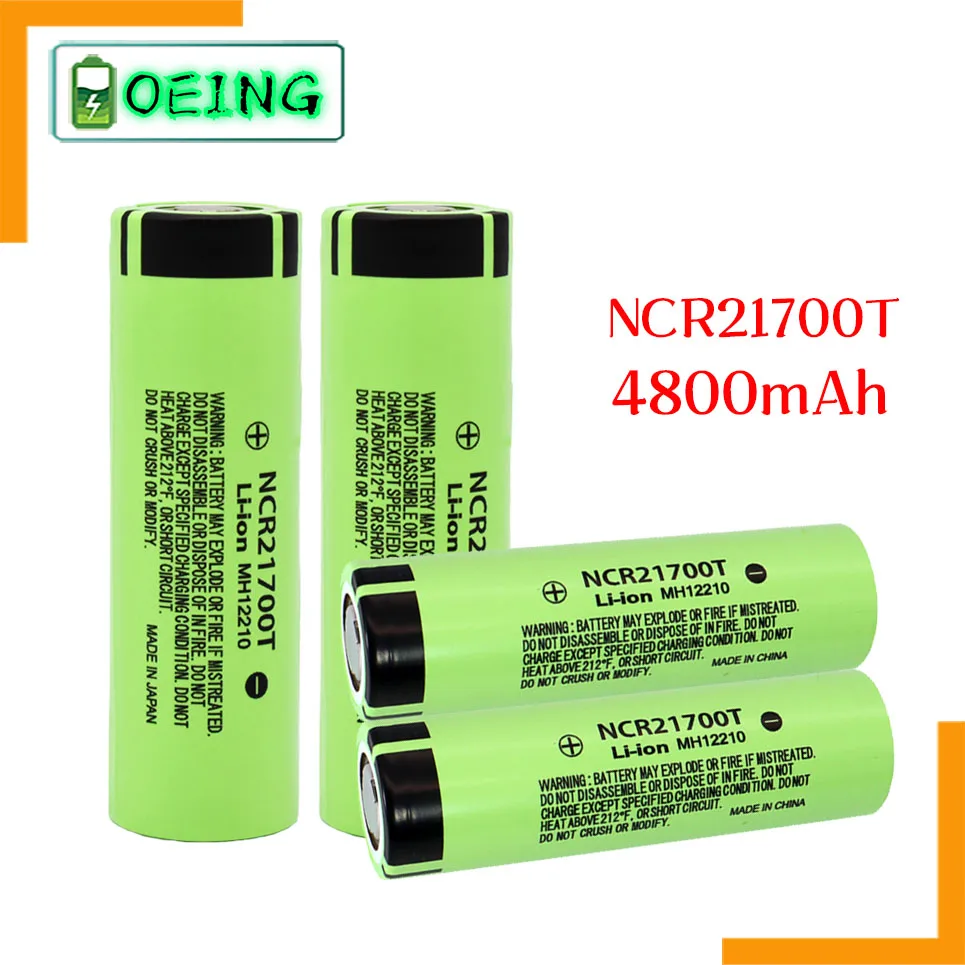 

Original 21700 Battery 4800mAh NCR21700 48T 3.7v Lithium Rechargeable Batteries High Capacity for Flashlight Toys HD Cell