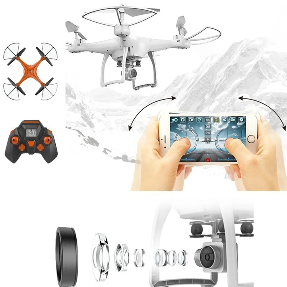 S10 Радиоуправляемый вертолет Дрон с камерой HD 720 P/1080 P wifi FPV Selfie Drone Профессиональный Радиоуправляемый квадрокоптер самолет для подарка игрушки для детей