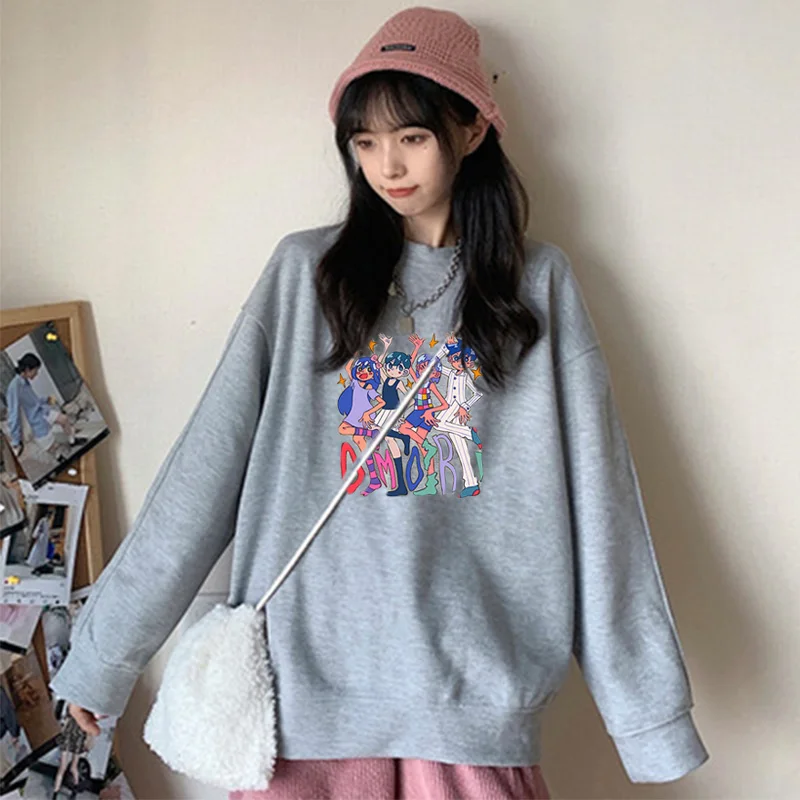 

Pull à capuche à manches longues pour femme, vêtement tendance, Style Kpop, imprimé Kawaii, Anime, Harajuku, tendance, automne,