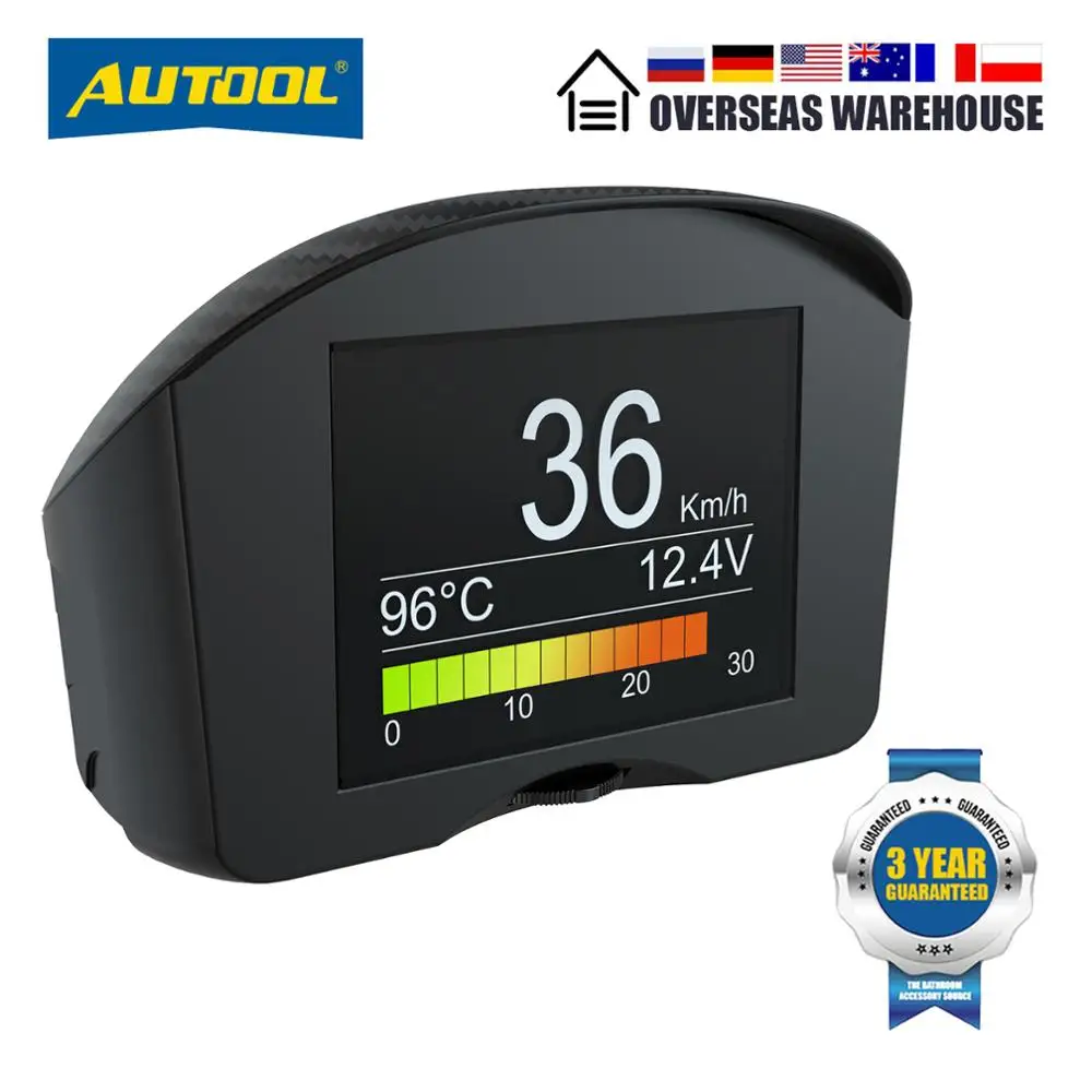 Мультифункциональный автомобильный индикатор OBD AUTOOL X50 Plus цифровой Obd 2 HUD метр с