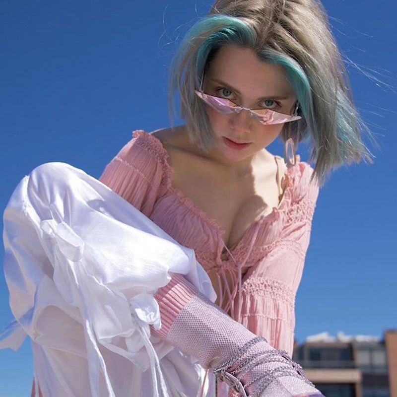 

Fashion Sunglasses Diamond Shape Women Retro Rimless Sun Glasses Ladies UV400 Trending Narrow Eyewear Streetwear Hiking