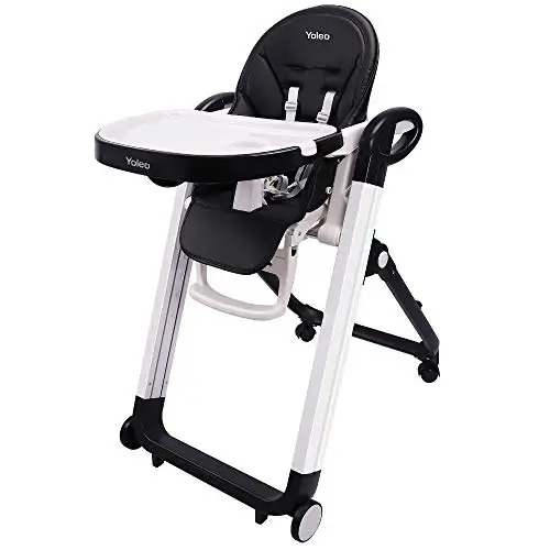 

6-36M Children's High Chair Foldable Child Dining Chair Fixed Protective Strap Safety Stool With Removable Trays Household