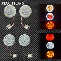 motorcycle 1156 1157 turn signal indicator light 2 bullet style led inserts panel lights lamp for harley dyna sportster softail