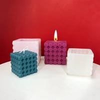geometric faceted cube candle silicone mold diy bubble plaster diffuser stone mould handmade fondant soap making home ornament