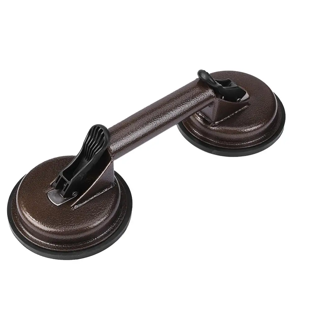Brown 2 Cups Двойные чашки стеклянная плитка присоска пластина сильный подшипник присоска Съемник автомобиль грузовик Ремонт для удаления открывания - Цвет: Brown 2 Cups