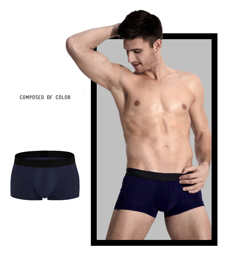4pcs/lot New Solid Cotton Men Underwear Boxer Breathable Men Underpants Boxers Shorts Cuecas Sexy Modal Boxershorts Man