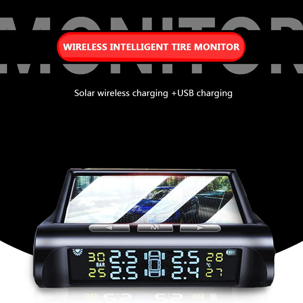 Лидер продаж онлайн миниатюрный датчик давления в шинах TPMS/монитор Солнечный