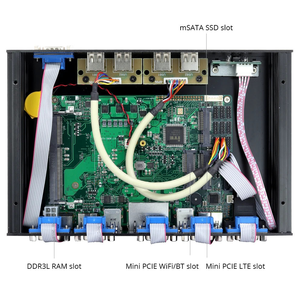 Fanless Industrial Mini PC Intel Core i7 4500U i5 4200U Windows Linux Dual Gigabit Ethernet RS232422485 8USB 3G4G LTE WiFi