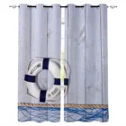 Занавески для гостиной s в стиле ретро, спасательный круг, рыболовные доски, плотные занавески для спальни, эркера, декоративная затеняющая ткань