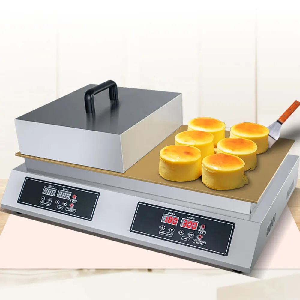 

Commercial Nonstick Waffle Maker Fluffy Pancakes Double-headed Soufflé Scones Machine Dorayaki Muffin Grill Plate