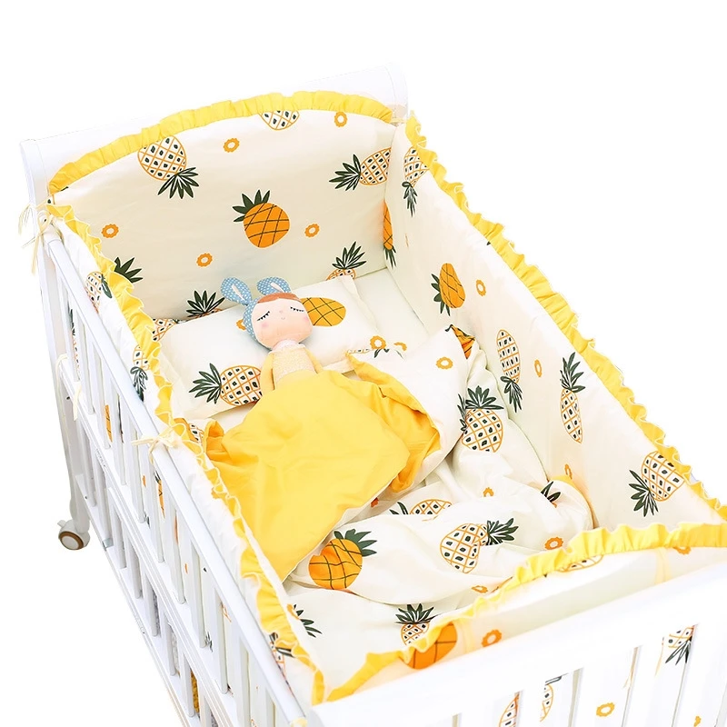 5 шт./компл. мультфильм детские Постельное белье хлопок Колыбель для