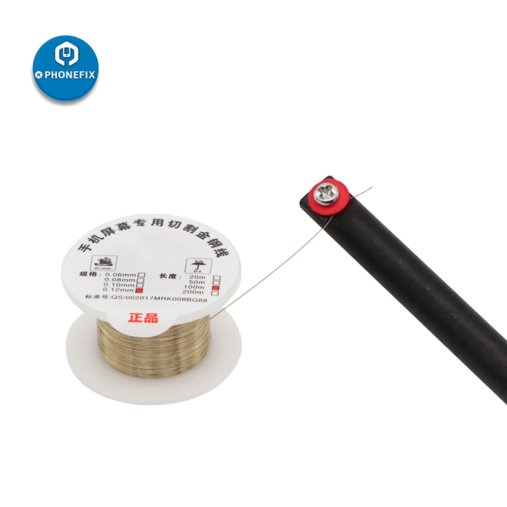 Линия для резки золотистой молибденовой проволоки с ручкой 100 м 0 08 мм 1 сепаратор