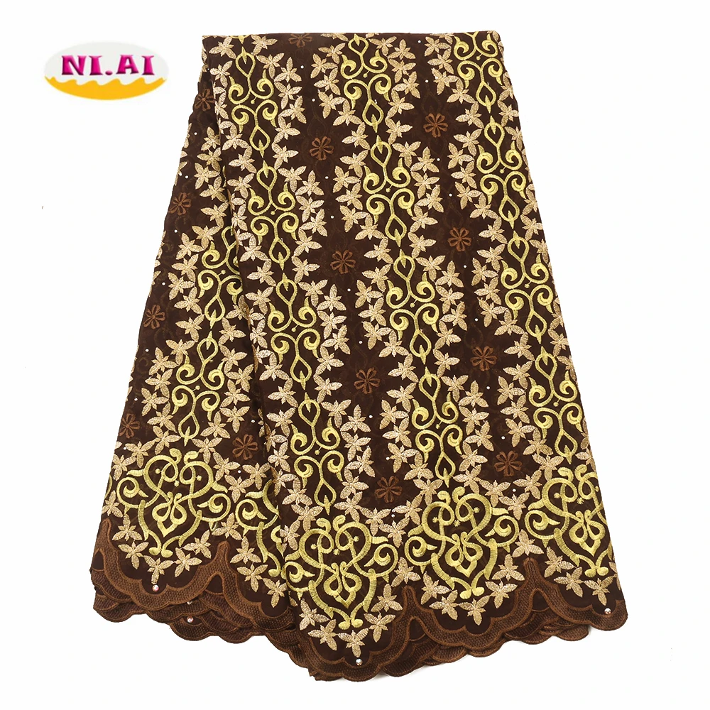 NIAI швейцарская вуаль кружева в Швейцарии африканская кружевная ткань 2020 высокое