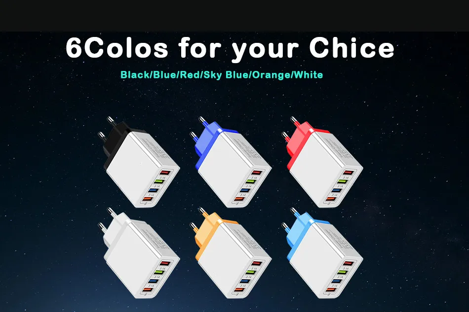 CinkeyPro 4-Порты USB Зарядное устройство для samsung iPhone huawei стены мобильного телефона 5 V/3.5A Универсальный адаптер быстрой зарядки