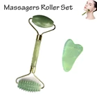 Брикет для лица, Нефритовый инструмент для ухода за кожей, натуральный гуашь, скребок для тела, спины, массажер для похудения, НАБОР РОЛИКОВ