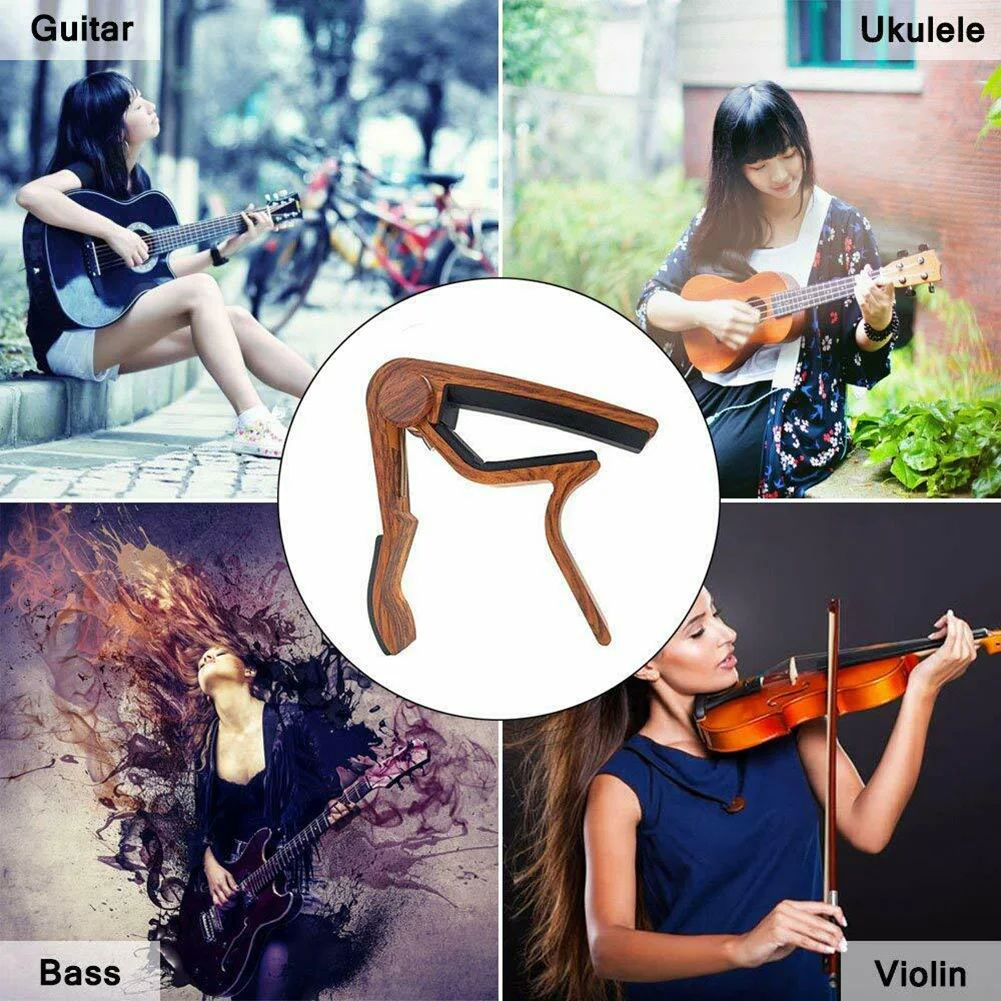 

Guitar Capo Premium Capo for Acoustic Electric and Classical Guitars Ukulele Wood Grain B2Cshop