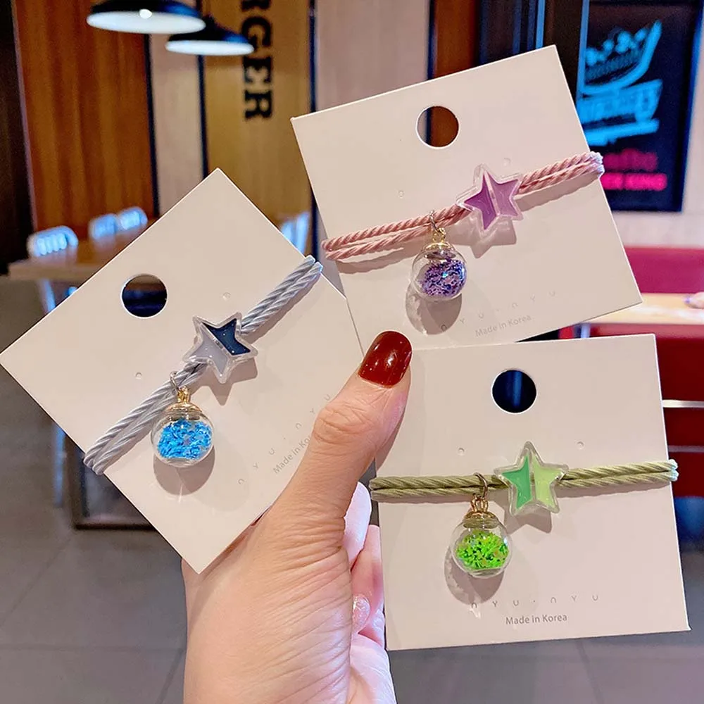 Корейский мечта планета желание звезда резинка для волос маленькие свежие