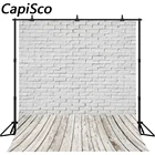 Capisco белый кирпичная стена, дерево пол фотография фон для фото сессии новорожденных Детский фон для фотосъемки с изображением Фотограф Реквизит