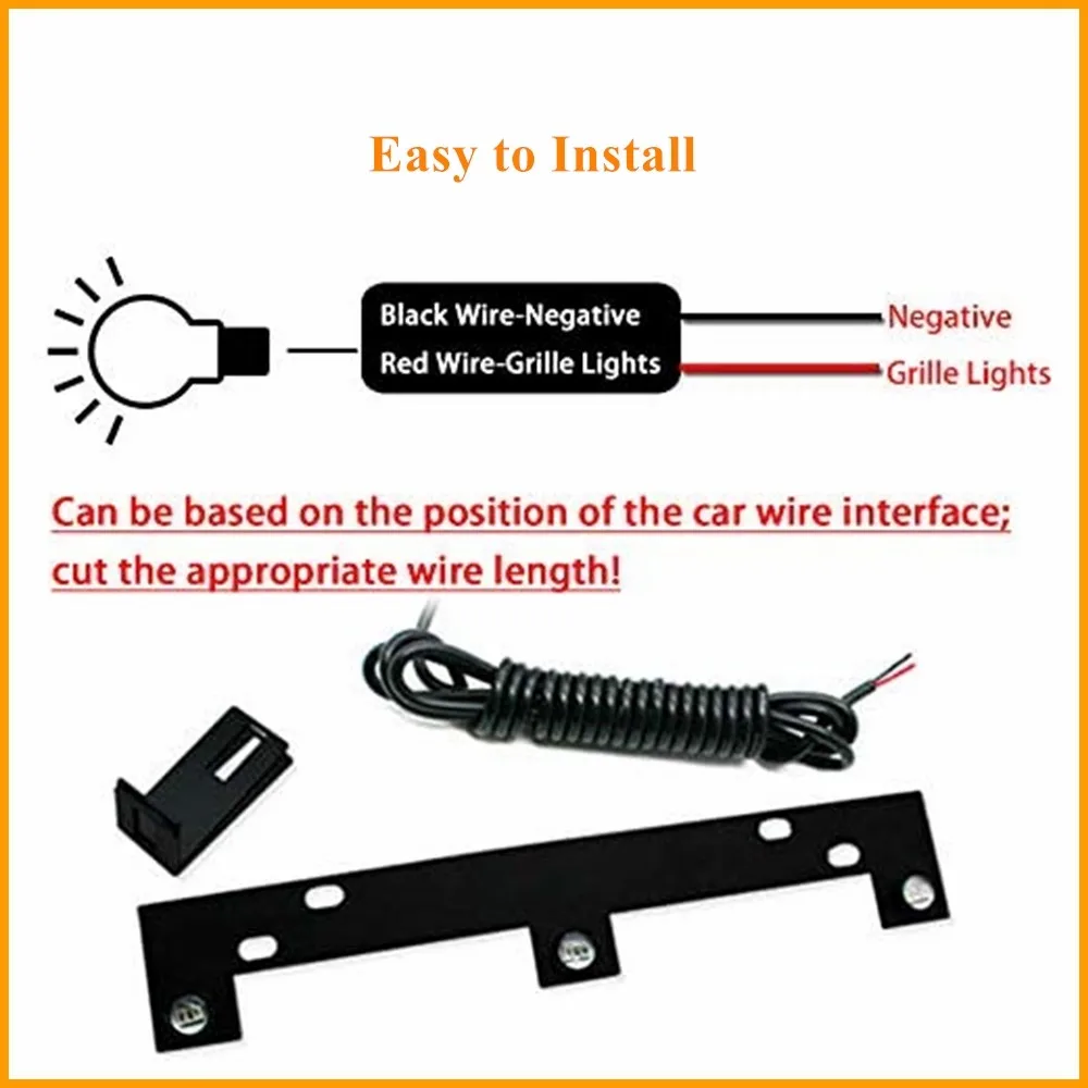 BeCar 1 комплект Янтарный светодиодный светильник решетка s Монтажный кронштейн Raptor