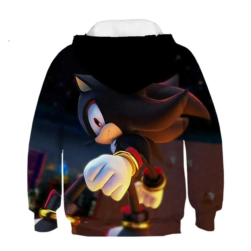 

Hot Cool Black Sonic Hedgehog 3D cartoon Kids Hoodies for boys Children's Sweatshirt Boys Girls Casual Child's clothes pullover