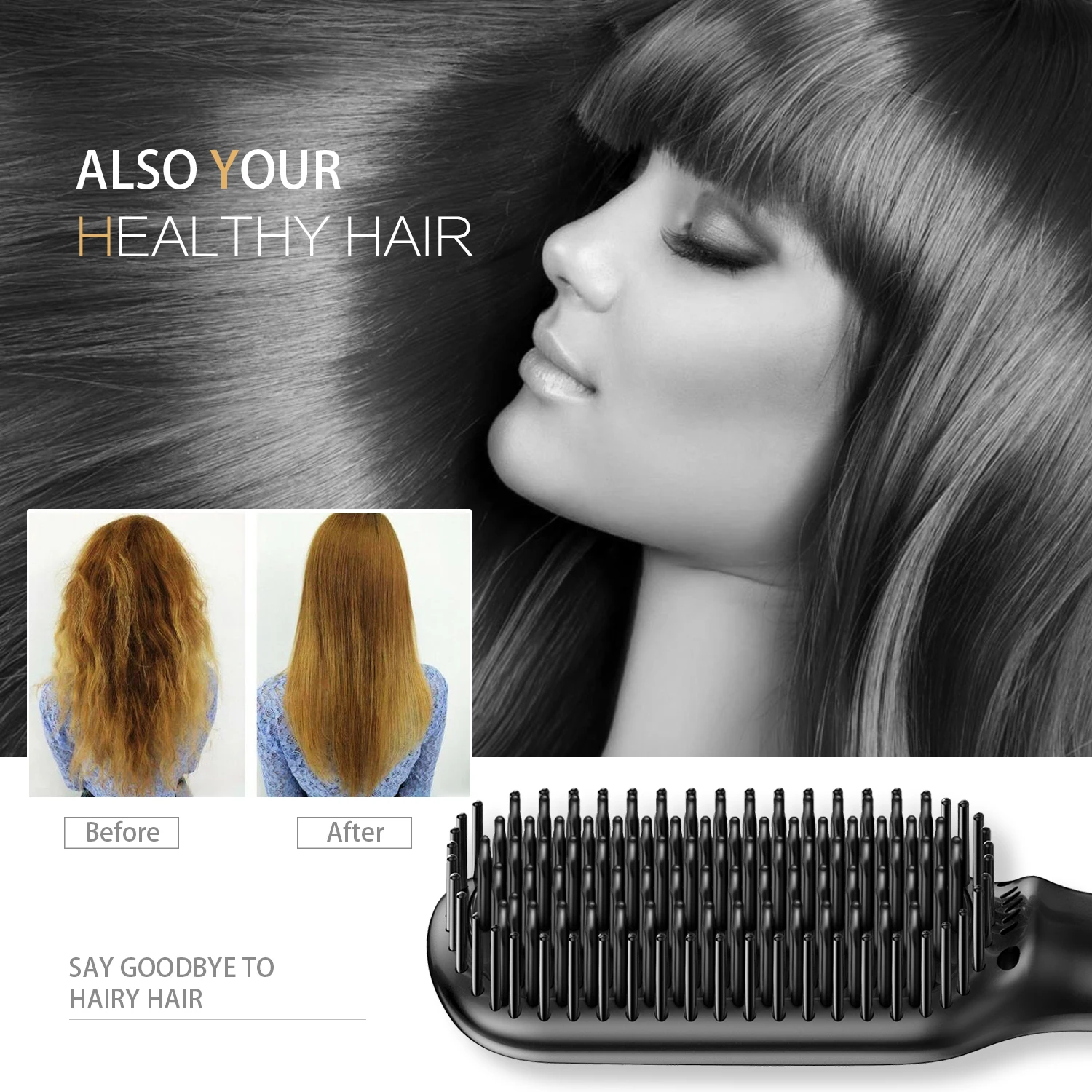 

Quick Beard Straightener Hair Straightener Irons Comb Salon Fast Heat Hair Styling Tools Ceramic Hair Straightening Brush