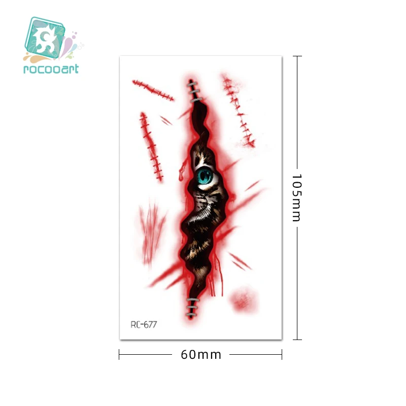 Временная переводная татуировка Rocooart для Хэллоуина в виде лягушки тату-Скорпион