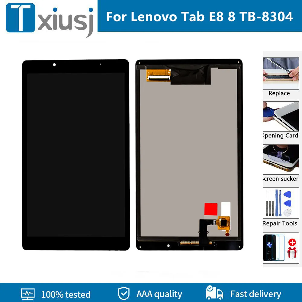 

8"0 Origina For Lenovo Tab E8 8 TB 8304 TB-8304 TB-8304F1 TB-8304F LCD Display Touch Screen Digitizer Glass Assembly Replacement