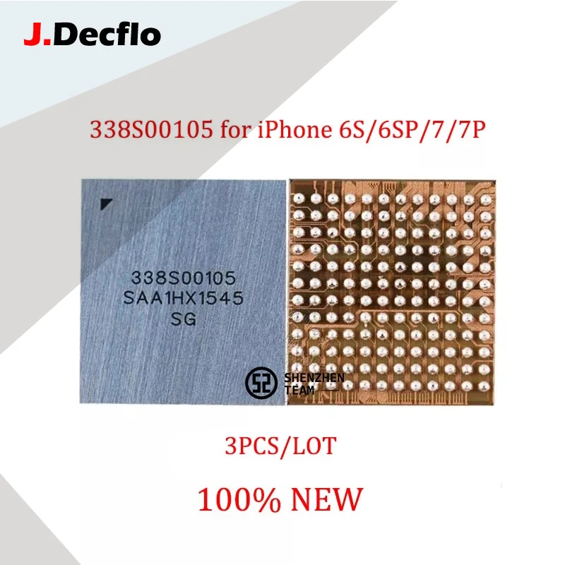 

JDecflo 3PCS 338S00105 Big Main Audio IC CODEC U3101 CS42L71 For iPhone 6S 6SP 7 7P IC de Carga Circutos Replacement 100% NEW