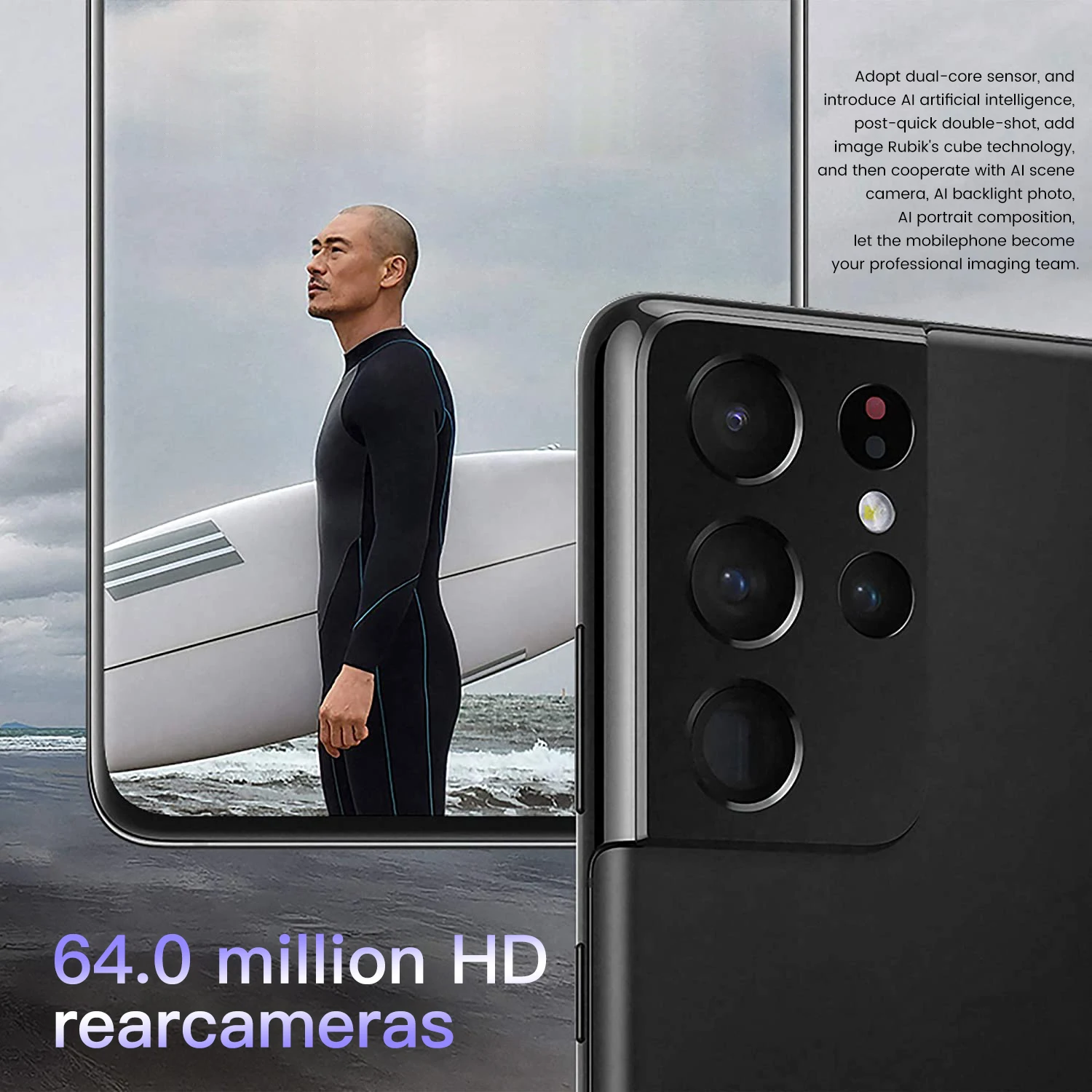 

S21U 4G 5G Android 11 Global Version 6.9 Inch Smartphone 6800mAh Support 16+512GB S21 Ultra Face Mobile Phone Unlock Cellphone