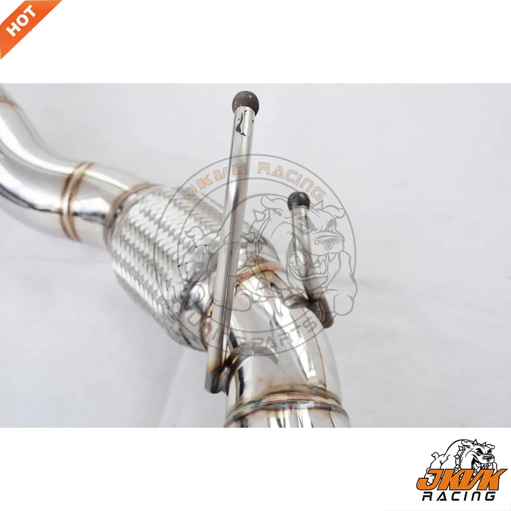 JKVK RACING SS304 выхлопная труба 3 ''с высоким потоком для MK6 R A3 8P S3 TTS 1.8L 2.0L TFSI с 200