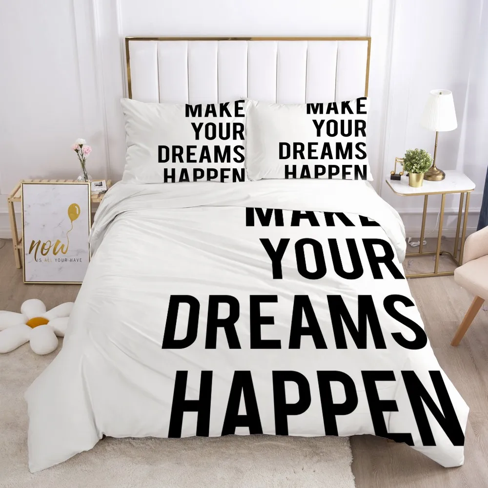 

3D Letter Design Duvet Cover Sets Bedding Sets Comforter Covers Pillow Cases Full Twin Single Double Size Custom Bedding Sets