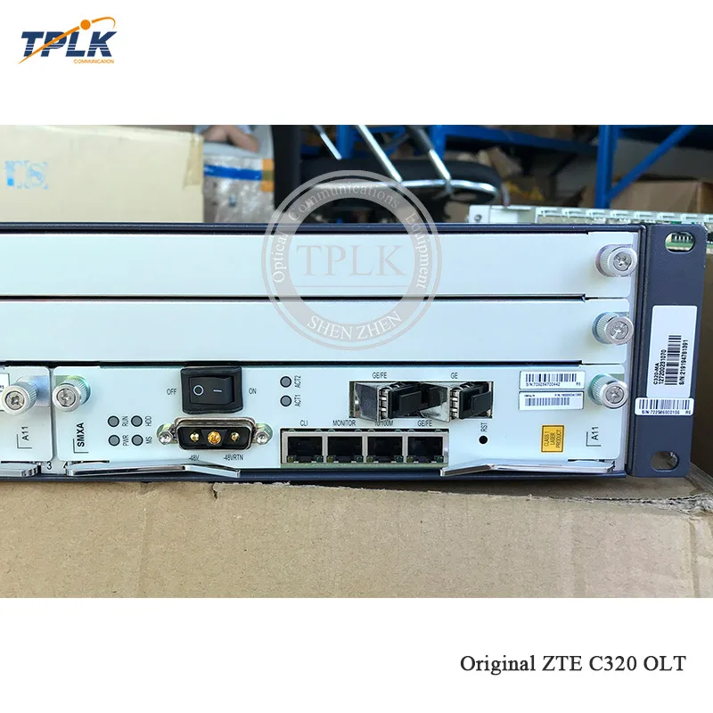 Оригинальное мини шасси OLT C320 GPON EPON с 2 * 10GE SMXA/3 картами питания постоянного тока
