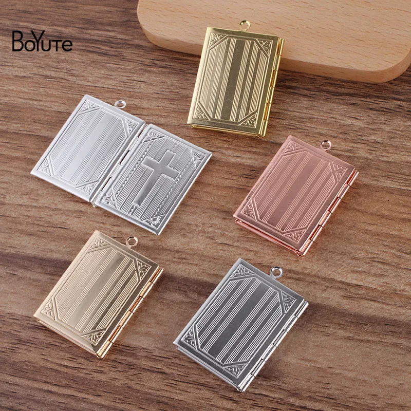 BoYuTe (10 Pieces/Lot) 27*35*5MM Metal Brass Floating Book Bible Locket Pendant Open Photo Prayer | Украшения и аксессуары