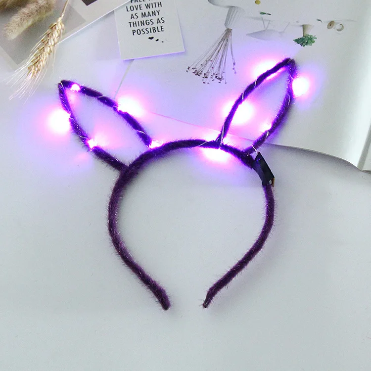 12 шт./лот корона кот кролик светящиеся светодиодные вечерние костюмы светящаяся