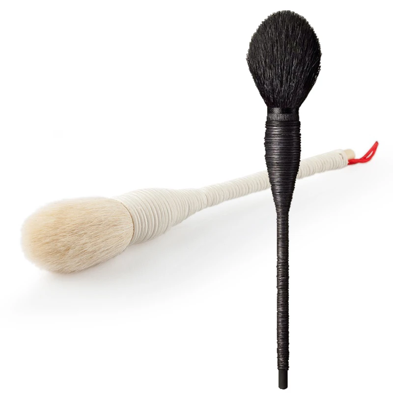 

Profesional Flat Goat Wool Rattan Makeup Brush Cosmetic Blush Powder Foundation Make Up Beauty Brushes